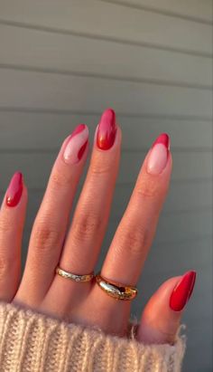 Cute Red Nails, Red Summer Nails, Hoco Nails, Red Acrylic Nails, Smink Inspiration, Her Nails, Simple Acrylic Nails, Red Nail Designs, Makijaż Smokey Eye