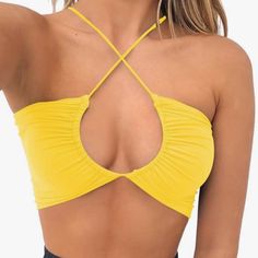 Never Worn! Cross-Laced Back Perfect For Concerts/Festivals Yellow Crop Top, Maxi Dresses Fall, Fall Winter Dresses, Velvet Midi Dress, Cowl Neck Dress, Tie Crop Top, Purple Tie Dye, Mid Length Dresses, Long Blouse