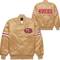 #ad Great shopping ideas for SF 49ERS Satin Letterman Varsity Fan Jacket Embroidery Logos Sizes Available, Fashion Mens Clothing Style Varsity Jacket, Ncaa Football Teams, Leather Jackets For Men, Jacket Embroidery, Leather Flask, Sf 49ers, American Football Jersey, Nfl Cheerleaders, Sports Quotes