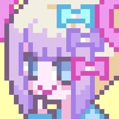 the pixel art is very colorful and has an interesting look on it's face