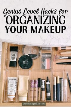 Transform your cluttered makeup drawer into an organized oasis! Explore creative DIY makeup storage ideas for small spaces. From shallow and narrow drawers to elegant vanity setups, we've got you covered. Discover simple solutions and Amazon storage bins to enhance your bedroom or bathroom's aesthetic. Diy Makeup Organization, Drawer Organization Ideas, Decluttering Inspiration, Makeup Organization Diy, Stylish Makeup