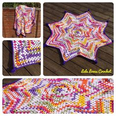 Lulu Loves Crochet: The Granny Star Blanket Granny Star Blanket, Granny Star, Crochet Star Blanket, Crochet Star Patterns, Crochet Star, Star Blanket, Crochet Stars, Crochet Goodies, Granny Square Crochet Pattern