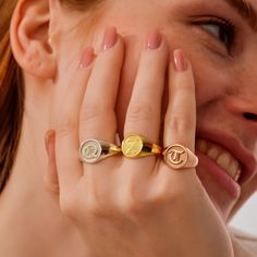 Discover timeless elegance with our Custom Engraved Sterling Silver Signet Ring. This classic piece features your chosen initial, meticulously engraved on a high-quality sterling silver band. Perfect for daily wear or special occasions, it adds a personal touch to any outfit. Ideal as a gift for birthdays, anniversaries, or any celebration, this ring is both stylish and meaningful. Each ring is handcrafted to ensure a perfect fit and lasting durability. The polished finish enhances the sophistic Classic Adjustable Initial Open Ring, Classic Personalized Ring Jewelry, Sterling Silver Initial Ring With Polished Finish, Personalized Classic Ring Jewelry, Personalized Classic Ring, Classic Silver Initial Ring For Anniversary, Classic Silver Initial Open Ring, Classic Sterling Silver Initials Jewelry, Classic Silver Open Initial Ring