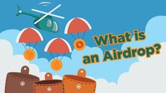 an advertisement with boots flying in the sky and money coming out of them, which says what is an airdrop?