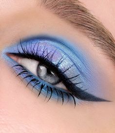 #Natural #Looks #Tutorial #Ideas #Eye #Smokeyeye #Igari #Douyin #Daily Make Up Yeux, Eyeshadow Styles, Duochrome Eyeshadow, Blue Makeup Looks, Make Up Inspiration, Sky Light, Cheap Makeup