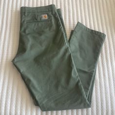 Great Condition Carhartt Green Pant Trouser Work Pant Wip Work In Progress Brand Green Pants Men, Pant Trouser, Men Carhartt, Green Pants, Carhartt Wip, Work Pants, Work In Progress, Mens Pants, Trousers