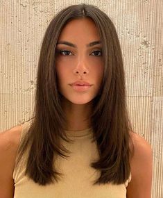 Layered Haircuts Straight, Brown Hair Cuts, Brunette Hair Cuts, Brown Straight Hair, Brown Hair Looks