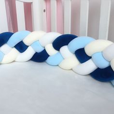 braided crib bumper pillow Braided Crib Bumper, Crib Protector, Four Strand Braids, Crib Liners, Crib Bumpers, Baby Crib Bumpers, Strand Braid, Peaceful Sleep, Crib Bumper