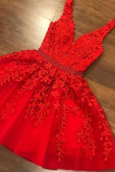 V Neck Short Red Lace with Beadings Short Red Lace Homecoming Dresses Prom Dress Short Lace, Red Lace Prom Dress, Short Red Prom Dresses, Lace Prom Dresses, Cheap Party Dresses, Senior Prom Dresses, Red Homecoming Dresses, Short Party Dress, Lace Prom Dress