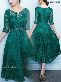 10% off now|Free shipping world-wide. Dark Green Lace Tea Length Party Dress For Weddings at GemGrace. Click to learn our pro custom-made service for wedding dress, formal dress. View #WeddingGuestDresses for more ideas. Fitted Dark Green Wedding Dress, Fitted Dark Green Dress For Wedding, Form-fitting Dark Green Dress For Wedding, Elegant Green Dress With Lace Patchwork, Green Lace Evening Dress For Wedding, Dark Green Dress For Wedding And Prom Season, Green Tea Length Dress For Wedding, Green Tea-length Wedding Dress, Elegant Green Lace Dress