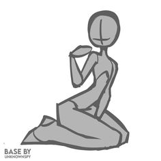 a black and white drawing of a person sitting on the ground