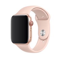 the apple watch is shown in pink