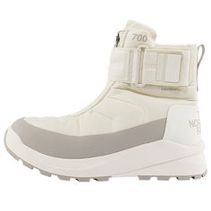 (WMNS) THE NORTH FACE Nuptse II Strap Waterproof Boots 'White' 5G2J-32F Functional White Waterproof Boots, White Weatherproof Boots For Outdoor, Sporty White Waterproof Sports Boots, White Waterproof Boots For Outdoor, Sporty White Waterproof Boots For Sports, White Waterproof Outdoor Boots, Functional White Outdoor Boots, The North Face Sporty Waterproof Boots, The North Face Functional Waterproof Boots