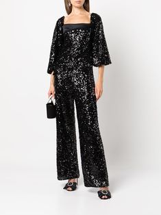 Sachin & Babi Alli Sequin wide-leg Trousers - Farfetch Black Embellished Wide Leg Bottoms, Wide-leg Sequin Pants For Night Out, Sequin Wide-leg Pants For Night Out, Glamorous Wide-leg Sequin Pants, Sequin High-waisted Wide Leg Pants For Night Out, Wide Leg Sequin Pants For Night Out, Wide Leg Pants With Contrast Sequin For Night Out, Glamorous Sequined Wide-leg Pants, Black Embellished Pants For Party