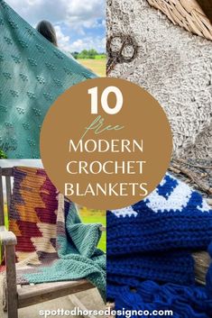 the top ten modern crochet blankets for beginners to knit in different colors