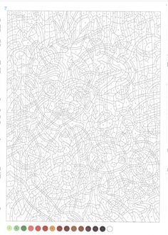 a coloring page with different colors and shapes