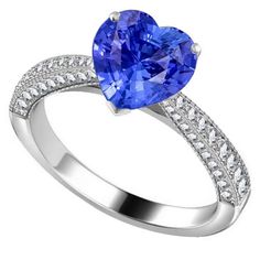 Blue Sapphire Ring, Sapphire Diamond Ring, Blue Sapphire Rings, Natural Earth, Stone Cuts, Stone Names, Diamond Stone, Pave Diamonds, Sapphire Ring