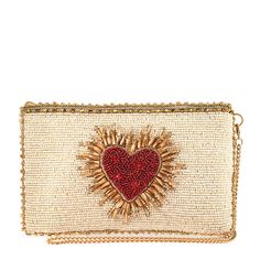 Heart Burst Crossbody Phone Bag Mary Frances Purses, Mary Frances Bags, Mary Frances Handbags, Crossbody Phone Bag, Mary Frances, The Sacred Heart, Beaded Evening Bags, Crystal Cross, Bridal Clutch