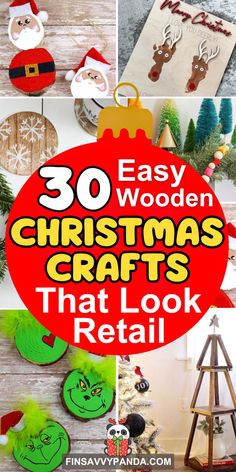 christmas crafts that look real with the words 30 easy wooden christmas crafts that look retail