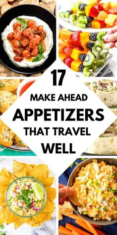 the top ten appetizers that travel well with text overlaying it's image