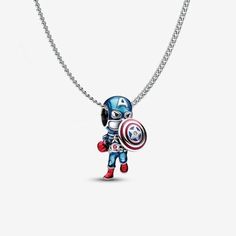 Captain America Charm Necklace Set Pandora Necklace, Gray Hair Highlights, Full Body Suit, Be True To Yourself, Gray Hair, Pandora Charms, Vibrant Red, Hair Highlights, Captain America