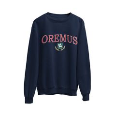 Oremus -- preppy sweatshirt. (Latin for 'Let Us Pray') Made to order. No refunds or exchanges available. Unisex Crew Neck Sweatshirt | Gildan 18000 50% cotton, 50% polyester Fabric weight: 8.0 oz/y² (271.25 g/m²) Pre-shrunk 1x1 athletic rib-knit collar with spandex Air-jet spun yarn with a soft feel and reduced pilling Double-needle stitched collar, shoulders, armholes, cuffs, and hem Quarter-turned to avoid crease down the middle Blank product sourced from Honduras or Mexico Preppy Sweatshirts, Let Us Pray, Washington Dc, Rib Knit, Soft Fabrics, Sweat Shirt, Fabric Weights, Crew Neck Sweatshirt, Polyester Fabric