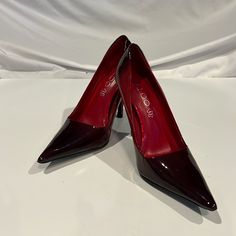 Stunning Brand New Red/Black Patent Leather Pumps. I Bought Them For A Party And Never Ended Up Wearing Them. They Are So Pretty On. Size 36 (5.5-6). The Heel Measures Approximately 4”. Black Patent Leather Pumps, Patent Leather Pumps, Aldo Shoes, Black Patent Leather, Leather Pumps, Black Heels, So Pretty, Shoes Women Heels, Patent Leather