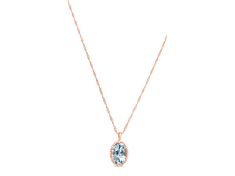 6.06ctw Pear  Aquamarine and Cubic Zirconia 18K Rose Gold Over Sterling Silver Pendant with chain. Rose Gold Necklace With Gemstone Accents For Formal Occasions, Formal Rose Gold Necklace With Gemstone Accents, Ring Spacer, School Jewelry, Pendant With Chain, Popular Jewelry, Turquoise Jewelry, Sterling Silver Pendant, 18k Rose Gold