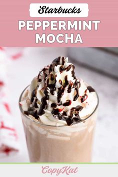 Starbucks Peppermint Mocha is a wonderful holiday coffee drink. Get the easy copycat recipe and find out how to make the best peppermint mocha at home. Save money and make this tasty drink with a simple DIY mint syrup, homemade mocha syrup, strong coffee or espresso, and milk. Top with whipped cream, chocolate syrup, and peppermint candy. Steamed Milk At Home, Mocha Syrup, Mocha At Home, Holiday Coffee Drinks, Peppermint Mocha Coffee, Starbucks At Home, Homemade Mocha, Mint Syrup, Starbucks Peppermint Mocha