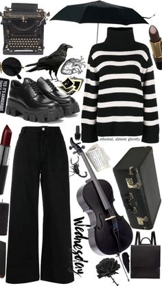 Addams Familie, Wednesday Addams, Outfit Maker, Outfit Shoplook