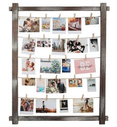 PRICES MAY VARY. [STYLISHLY SHOWCASE YOUR PERSONALITY] Great way to display your photos, Instax, Polaroids, artwork, or Holiday cards, etc. The JackCube Design Photo Display is perfect for dorm rooms, teen room, nurseries, kids rooms, offices, or the control center of your home [TURN YOUR MEMORIES INTO ART] With this dynamic multi-display board you can display small memorabilia, memos, 4x4, 4x6 and 5x7 photos, as well as cards and photo collage along its strings using the included clothespins [U Picture Collage Board, Photo Display Wall, Clip Picture Frame, Photo Wall Display, Collage Board, Display Wall, Rustic Wood Frame, Collage Picture Frames, Multi Photo