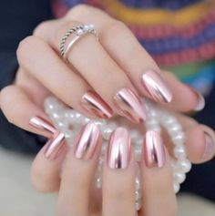 This Acrylic & Press On Nails item by PerfectNailsShop has 147 favorites from Etsy shoppers. Ships from United States. Listed on 13 Mar, 2023 Pink Acrylic Nail Designs, Pink Chrome Nails, Light Pink Nails, Mirror Nails, Glamour Nails, Wedding Nails Design, Unique Acrylic Nails, Metallic Nails