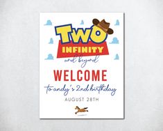 two infinity and beyond welcome to andy's 2nd birthday, august 29th