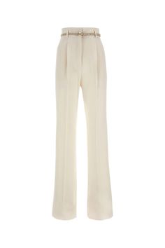 71% Triacetate, 29% Polyester Belt: 100% Polyester Belt: 100% Polyurethane Luxury Fitted Wide-leg Pants, Luxury Fitted High-waisted Wide Leg Pants, Tailored High-waisted Silk Pants, Sleek Wide-leg Silk Pants, Fitted Luxury Wide Leg Pants, Tailored Silk High-waisted Pants, Luxury Fitted Wide Leg Full Length Pants, Sleek Silk Wide-leg Pants, Sleek Silk Pants For Spring