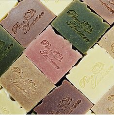 Soap Quilt Display. For the love of soap. Beautiful soap art. Soap Art, Quilt Display, Organic Products, Sunflower Oil, Palm Oil, Handmade Soaps, Usda Organic, Grapeseed Oil