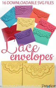 lace envelopes with the text, how to make lace envelopes