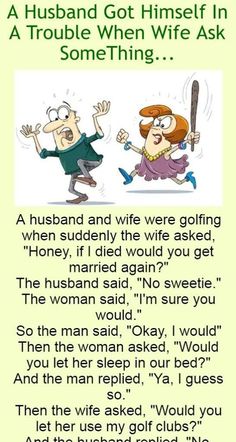 an image of a cartoon character saying about husband and wife in the same words,