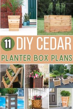 11 diy cedar planter box plans that are easy to make and great for the garden