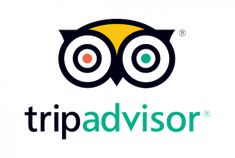 the logo for tripadvisor with an owl's head and two eyes