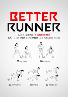 a poster showing how to do a better runner