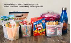 there are many items that can be used to make snacks for the kids in the house