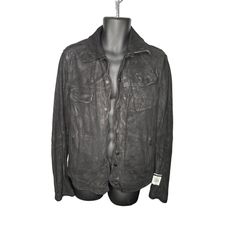 Description: Rogue Nwt Distressed Leather Black Shirt Jacket Mens Small Msrp $799 Condition: New With Tags Imperfections To Note: None Manufacturer Size: Small Returns: Sorry, Returns Are Not Accepted. All Items Are Clearly Photographed And Accurately Listed For You To Buy In Confidence That What You Will Receive Is Exactly As Listed Here I Can Only Provide Size Label Information And Measurements For You To Check You Are Happy To Buy My Items. I Am Not Responsible For Items That Simply Do Not Fi Distressed Leather Outerwear For Streetwear, Rugged Leather Jacket For Fall Streetwear, Casual Distressed Leather Biker Jacket, Rugged Long Sleeve Distressed Leather Jacket, Casual Distressed Biker Jacket For Fall, Casual Long Sleeve Distressed Biker Jacket, Rugged Distressed Leather Jacket For Streetwear, Rugged Biker Jacket For Fall Streetwear, Rugged Black Outerwear For Streetwear