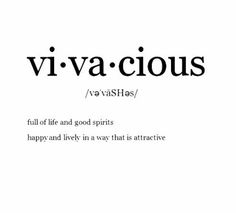 the words vivacious are written in black and white on a white background