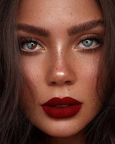 Tamara Williams, Mafia 2, Red Lips Makeup Look, Beautiful Freckles, Beauty Makeup Photography, Red Lip Makeup, Nice Pictures, Face Photography, Beauty Shots