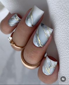 Ballet Nails, Marble Nail Designs, Blush Nails, Gray Nails, Nail Swag, Nail Designs Glitter, Short Nail Designs, Bling Nails, Fancy Nails