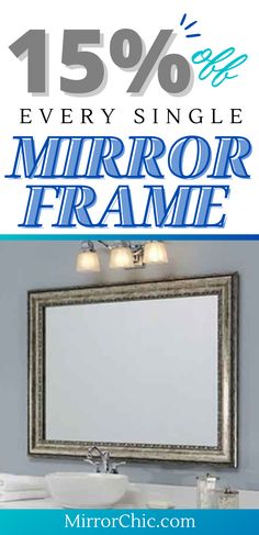 the mirror frame is up to 15 % off