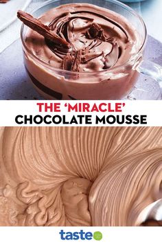 the chocolate mousse has been made with only two ingredients