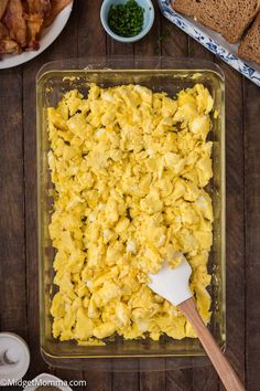 Oven baked scrambled eggs give you fluffy scrambled eggs every time. Simple prep, and easy cooking this oven baked scrambled eggs recipe is perfect for making breakfast or brunch for a crowd.