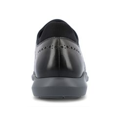 Designed to make you look sharp on important days the Bronson by Thomas & Vine. This comfortable genuine leather derby dress shoe features a cushioned collar and a 6 mm Tru Comfort Foam� footbed for extra comfort. Classic wingtip details top the look and an ExtraLight� outsole grounds the design. Black Business Oxfords With Ortholite Insole, Black Oxfords With Branded Insole For Fall, Black Leather Dress Shoes With Ortholite Insole, Black Leather Oxfords With Ortholite Insole, Black Formal Dress Shoes With Ortholite Insole, Black Leather Shoes For Derby In Fall, Black Oxfords For Derby In Fall, Black Formal Oxfords With Cushioned Footbed, Black Cushioned Oxfords For Formal Wear