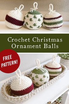 crochet christmas ornament balls with free pattern